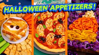 3 EASY Halloween Appetizers – Veggie Tray Baked Brie amp Pizza [upl. by Thier]