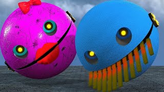 ROBOT PACMAN VS MS PACMAN VS PACMAN MONSTER IN POKEMON A NEW BATTLE BETWEEN ROBOTS [upl. by Yrahcaz]