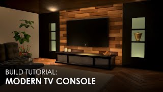 FFXIV HOUSING Build Tutorial Modern TV Console [upl. by Rox]