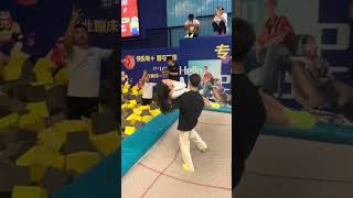 Watch This Teen Jump Around A🥱🥱Fun Park Trampoline For The First Time viralvideo shorts [upl. by Bashemath]