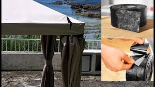 Reparar tela carpa pergola sombrilla con cinta de reparacion sos flexicinta flex tape [upl. by Breech]