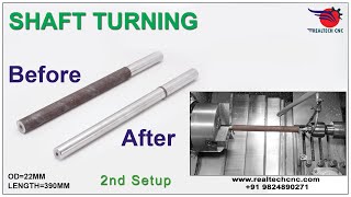 SHAFT TURNING  RealTech CNC Machine VD172 [upl. by Hegarty77]