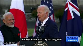 President Biden Launches Quad Cancer Moonshot Initiative  September 21 2024 [upl. by Eartnoed]