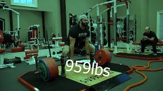 435kg959lb Deadlift 220lb BW Current Lifetime PR Meet prep [upl. by Odnumde356]