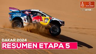 AlAttiyah ataca y gana Sainz pierde tiempo a propósito  Resumen Etapa 5 Dakar 2024  SoyMotorcom [upl. by Idoux876]