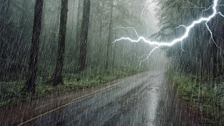 🔴 HEAVY RAIN with DEEP THUNDER Sounds  Thunderstorm Rain Sounds for Relaxing [upl. by Morganstein]