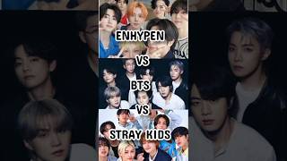 ENHYPEN VS BTS VS STRAY KIDS bts enhypen straykids shorts ytshorts vilar tranding jungkook [upl. by Lexie124]