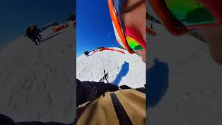 Snowy Paragliding Setup at Niederhorn Attaching My Wing [upl. by Anrym]