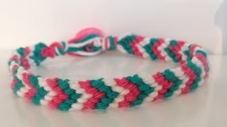 DIY Chevron vriendschapsarmbandje knopen rustige uitleg [upl. by Irb772]