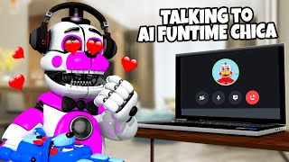 Funtime Freddy FLIRTS with AI CHICA [upl. by Sheelagh]