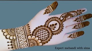 Simple Mahendi Design 😍 bohut hi asaan tarike se Banaye 😍 simple Mahendi mehndi [upl. by Airom920]