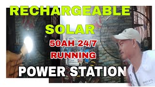 Rechargeable SOLAR power station builtin 12v electric fan [upl. by Vassaux]