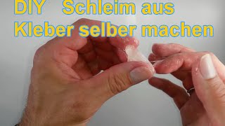 Glibber Schleim aus Kleber und Wasser selber machen  DIY Tutorial deutsch  Glibbi Slime [upl. by Atnod]