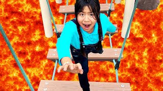 Jannie and Ellie The Floor is Lava on the Playground and More Children’s Videos [upl. by Nnasor]