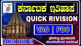 Complete Karnataka History Quick Rivision  ಸಂಪೂರ್ಣ ಕರ್ನಾಟಕ ಇತಿಹಾಸ  RAMESH NAYAKA SIR  VAO PDO KAS [upl. by Ainwat]