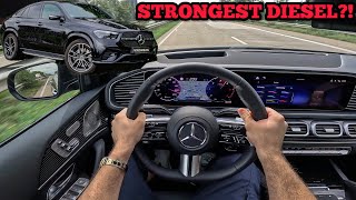 2024 MercedesBenz GLE 450d Coupé on Autobahn How is the strongest Diesel [upl. by Ardnasirhc186]