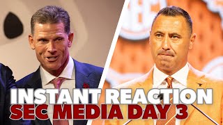 Instant Reaction Day 3 SEC Media Days Wrap [upl. by Niltiak]