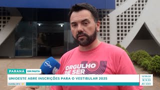 Unioeste abre inscrições para o vestibular 2025 [upl. by Wayland]