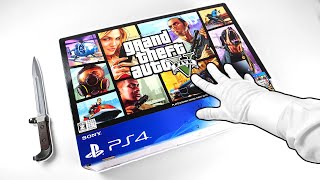 PS4 quotGRAND THEFT AUTO Vquot UNBOXING Sony PlayStation 4 GTA 5 Console [upl. by Waldo]