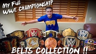 MY FULL WWE CHAMPIONSHIP TITLE BELTS COLLECTION [upl. by Euqinwahs]