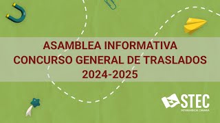 Asamblea Informativa Concurso General de Traslados 20242025 [upl. by Canice]