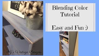 Blending Several Colors of Chalk Paint Finish Tutorial [upl. by Ronna]