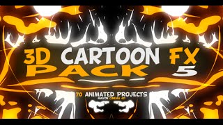 3D Cartoon FX Pack 5 CINEMA 4D Template [upl. by Ariak]