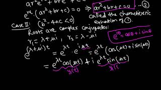 Diff Eqn 2nd order linear ode complex roots [upl. by Wing]