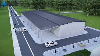 Prefabricated steel metal frame storage warehouse building for USA [upl. by Isnyl650]