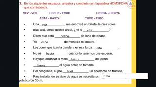 Palabras homónimas homófonas y homógrafasEspañol 2do grado [upl. by Codd]