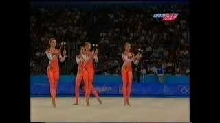 HD RSG Gymnastics Group Competition Team  Bulgaria Sydney 2000 Apparatus  Clubs [upl. by Tremayne925]