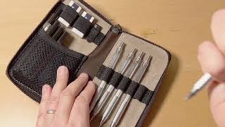 Nicpro 20PCS Metal Mechanical Pencil Set in Leather Case Review Nice assortment of sizes uses [upl. by Susumu800]