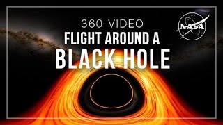 360 Video NASA Simulation Shows a Flight Around a Black Hole [upl. by Eirffej]