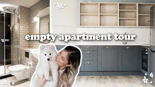 Empty Apartment Tour  small amp cozy [upl. by Zerline]