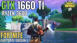 GTX 1660 TI FORTNITE CHAPTER 5 DX12 LOW  RYZEN 3600 [upl. by Crary]