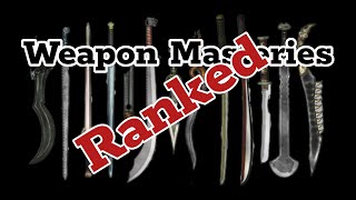 Weapon masteries RANKED dnd2024 dnd [upl. by Catima654]