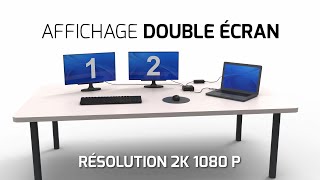 Station d’accueil double écran 901908 2x2k amp connectivité USBC  USBA par PORT Connect [upl. by Atiniuq]