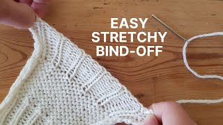 Easy stretchy bindoff  Knitting machine tutorial [upl. by Nosylla]