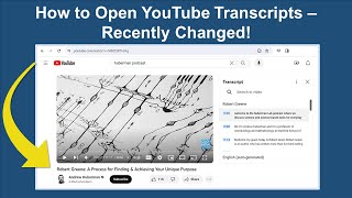 How to See YouTube Transcripts  New Location [upl. by Trebmal452]