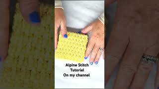 Alpine Stitch Tutorial available crochet newcrochetstitch [upl. by Euqina]