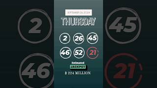 SEPTEMBER 26 2024 WEDNESDAY POWERBALL RESULTS [upl. by Cullin]