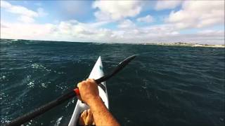 Extreme Perth Downwind Surfski Paddle on my Fenn Elite S  Cottesloe to Sorrento 310116 [upl. by Yevoc303]