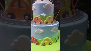 2 step cake design please subscribe my YouTube channel [upl. by Warfore]