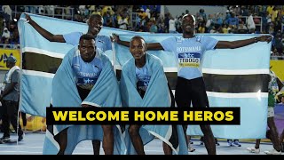 Botswana Honors Sprinting Hero Letsile Tebogo and Other Olympians with Style [upl. by Quartus]