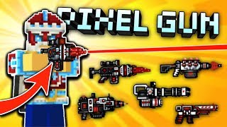 USING ALL CHAMPION WEAPONS  Pixel Gun 3D Gameplay [upl. by Chatwin]