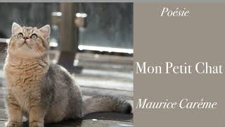 Poésie  Mon petit chat  Maurice CAREME French Poetry [upl. by Nailimixam]