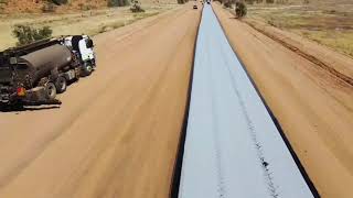 bitumen sealing at Innamincka SA [upl. by Teryn]