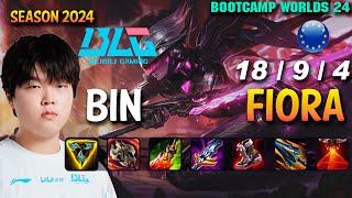 BLG Bin FIORA vs KLED Top  Patch 1420 EUW Ranked WORLDS 2024 Bootcamp  lolrec [upl. by Alahcim]