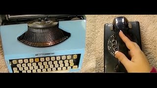 Kickin it Old School Binaural Typewriter and Rotary Phone ASMR for Relaxation [upl. by Kloman]