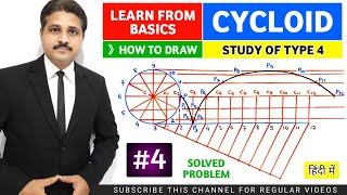 HOW TO DRAW CYCLOID SOLVED PROBLEM 4 IN ENGINEERING GRAPHICS AND ENGINEERING DRAWING IN HINDI [upl. by Osric]